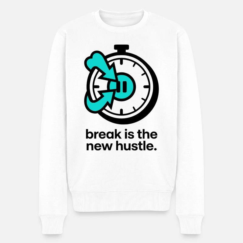 La pause est la nouvelle affaire - Pull Premium bio Homme - blanc