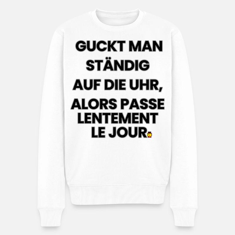 Comptine germano-française 2 (Ver. B) - Pull Premium bio Homme - blanc