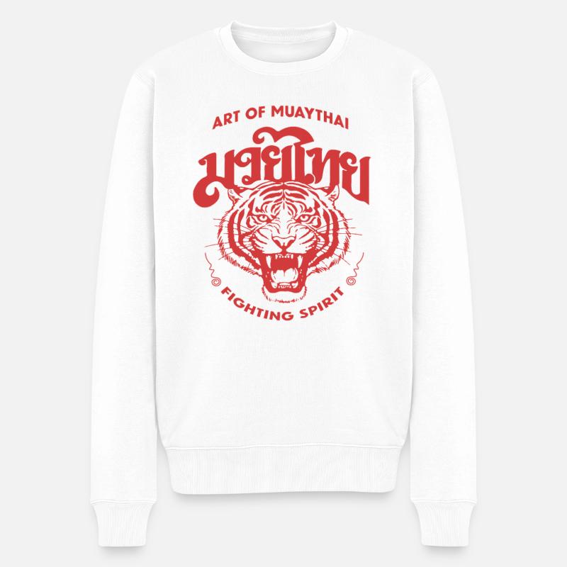 KUNST DES MUAY - Männer Premium Bio Pullover - Weiß