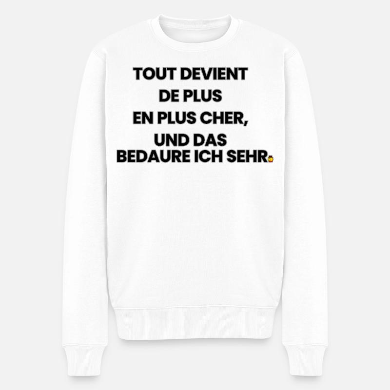 Französisch-Deutsch-Reim 1 (Ver. B) - Männer Premium Bio Pullover - Weiß