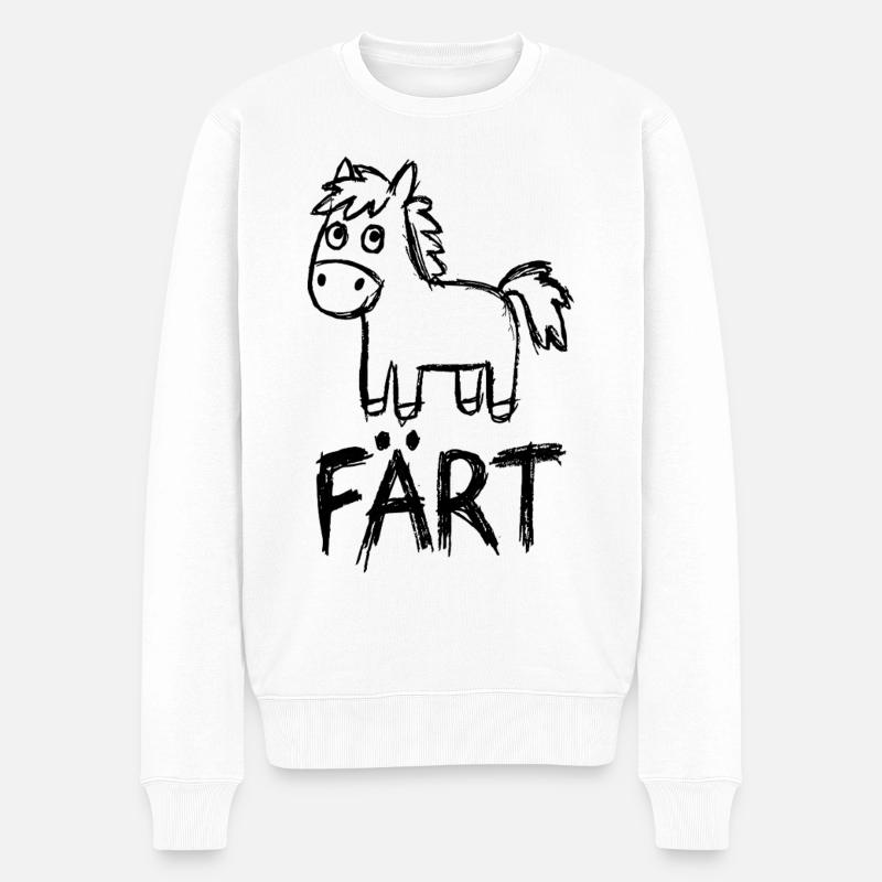 Pferd Reiten Reiterin Pferdebesitzer FÄRT - Männer Premium Bio Pullover - Weiß