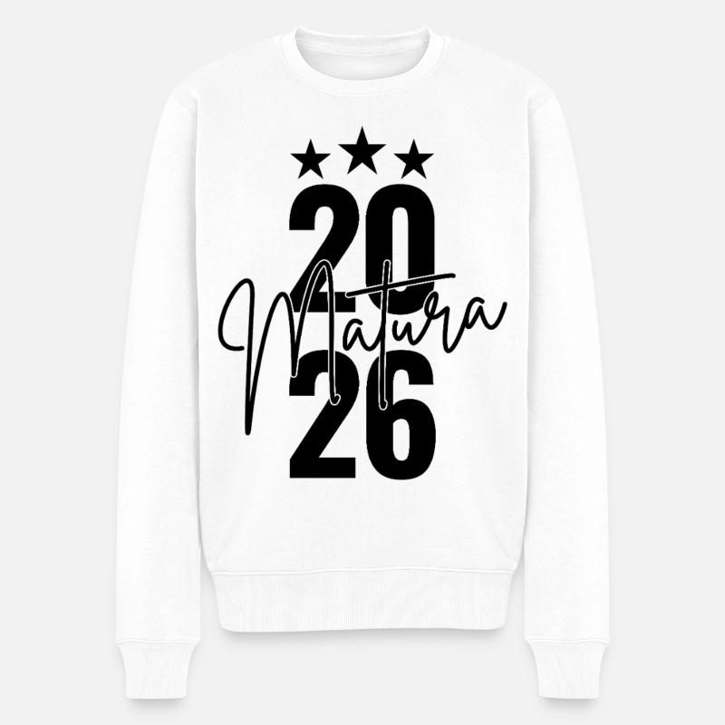 Matura 2026 - Männer Premium Bio Pullover - Weiß