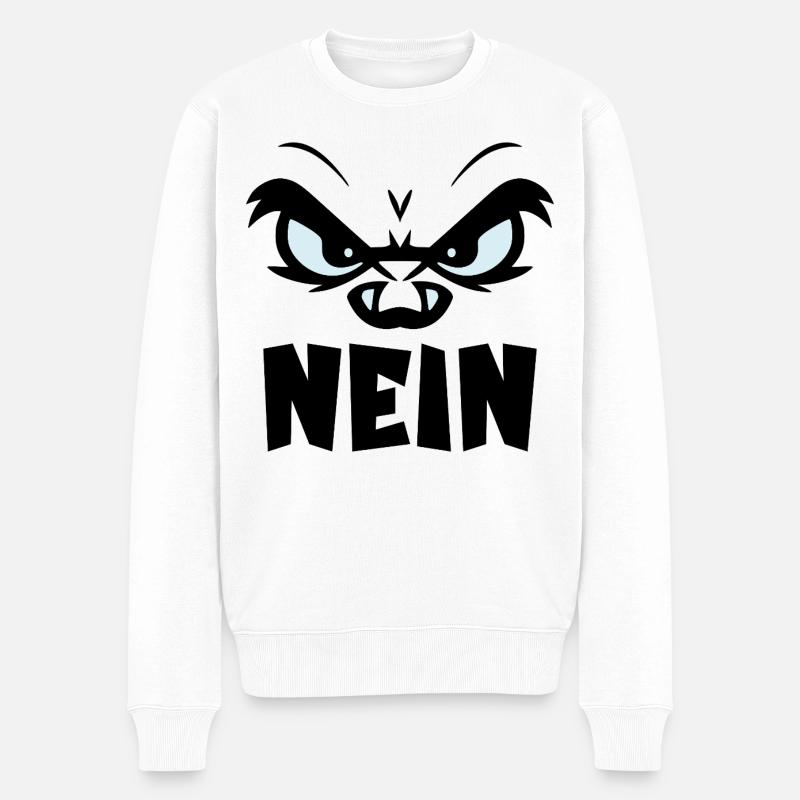 ABSAGE HALTUNG NEIN - Männer Premium Bio Pullover - Weiß