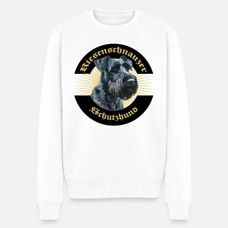 Riesenschnauzer Schutzhund IGP Motiv - Männer Premium Bio Pullover - Weiß