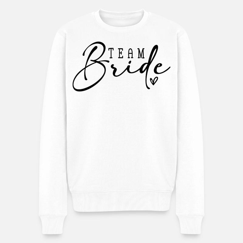 Team Bride - Männer Premium Bio Pullover - Weiß