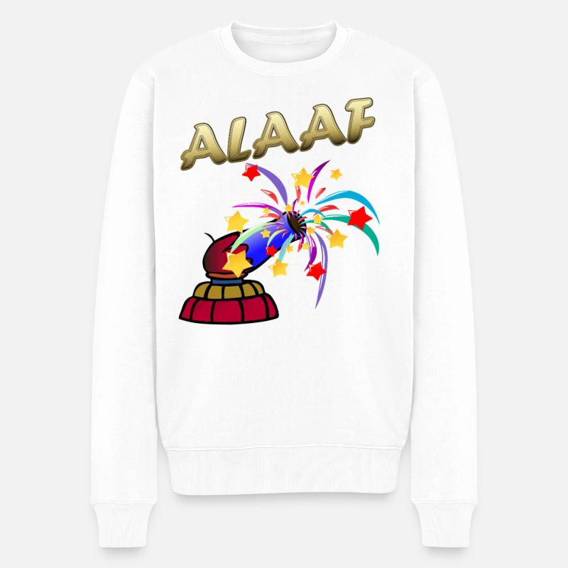 Alaaf Karneval Feuerwerk Fasching - Männer Premium Bio Pullover - Weiß