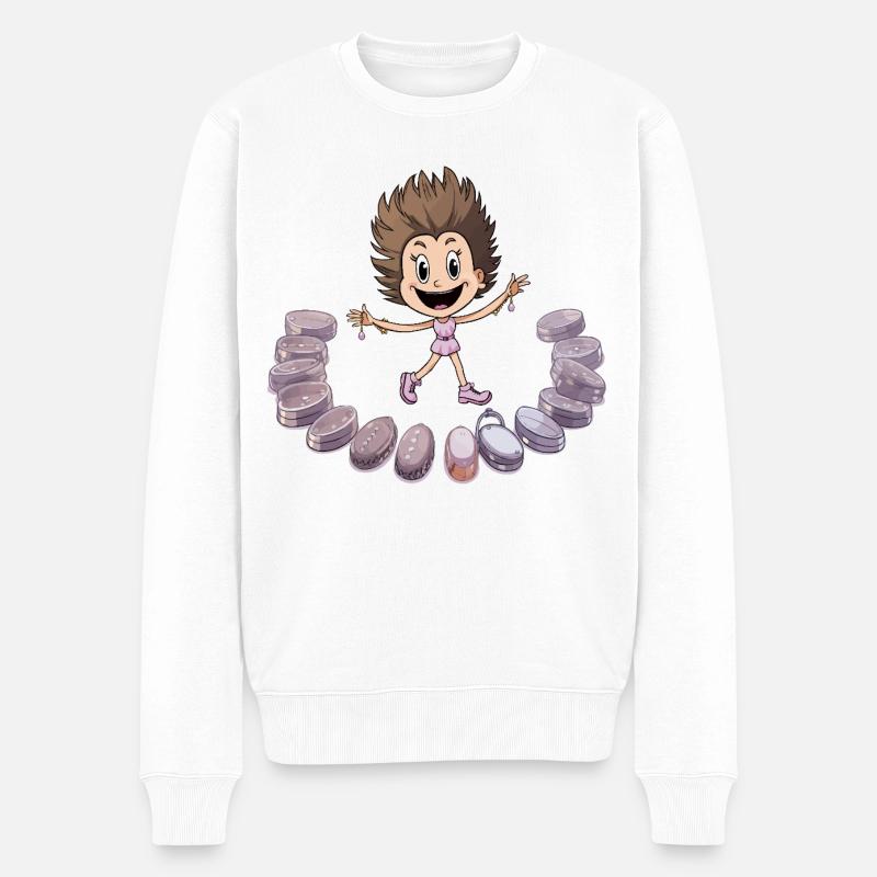 Danseuse Macaron - Pull Premium bio Homme - blanc