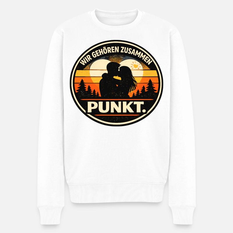 Wir gehören zusammen - Männer Premium Bio Pullover - Weiß