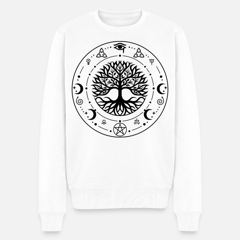 Arbre de Vie sacré - Pull Premium bio Homme - blanc