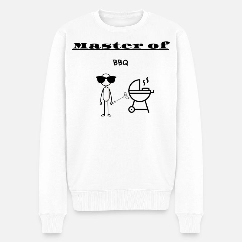 Maître du BBQ - Pull Premium bio Homme - blanc