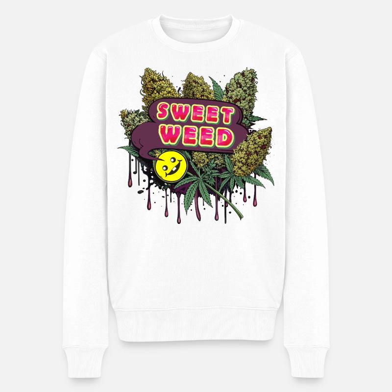 Sweet Weed - Pull Premium bio Homme - blanc