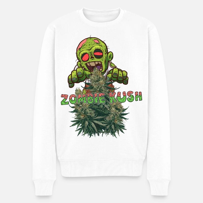 Zombie Kush - Pull Premium bio Homme - blanc