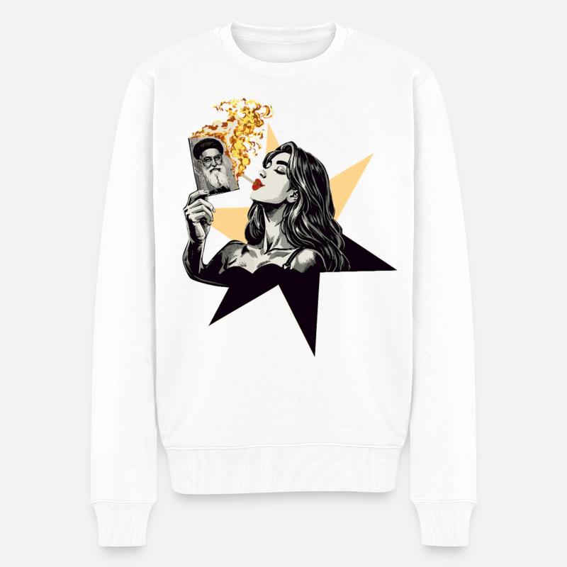 Femme feu 1 - Pull Premium bio Homme - blanc