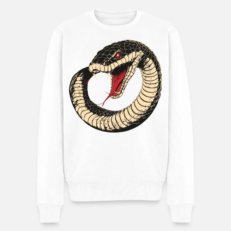 Serpent - Pull Premium bio Homme - blanc