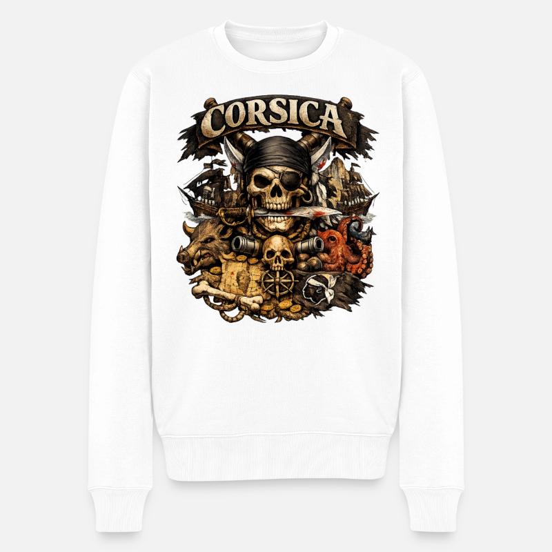 CORSICA Original  - Pull Premium bio Homme - blanc
