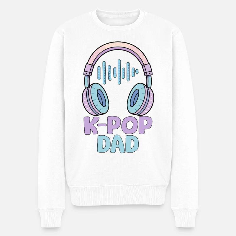 K Pop Dad - Männer Premium Bio Pullover - Weiß