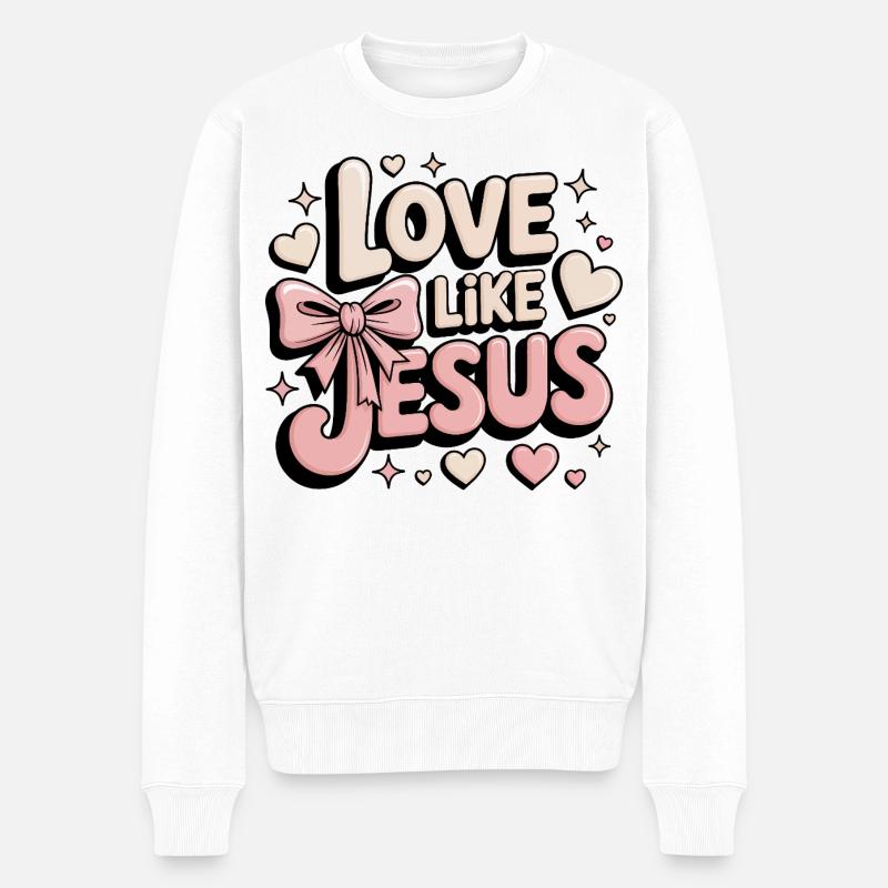 Aimez comme Jésus - Pull Premium bio Homme - blanc