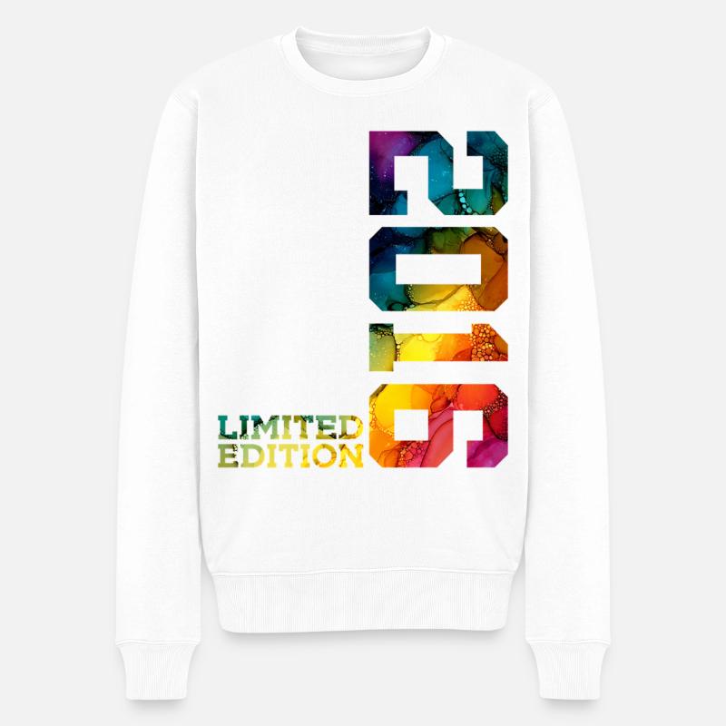 LIMITED EDITION 2016 10 JAHRE 10. GEBURTSTAG - Männer Premium Bio Pullover - Weiß