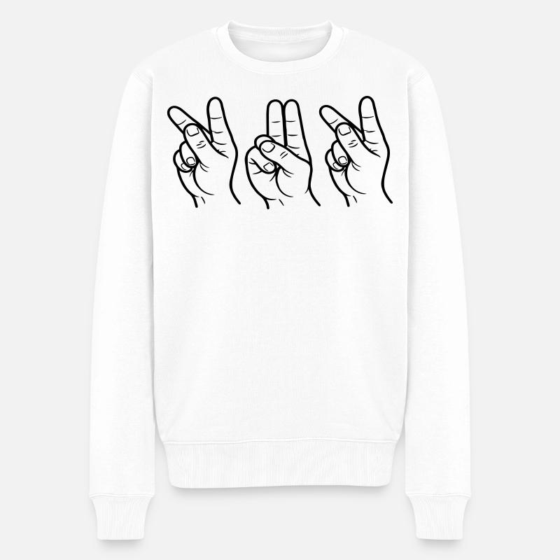 Ekivok-Zeichen - Männer Premium Bio Pullover - Weiß