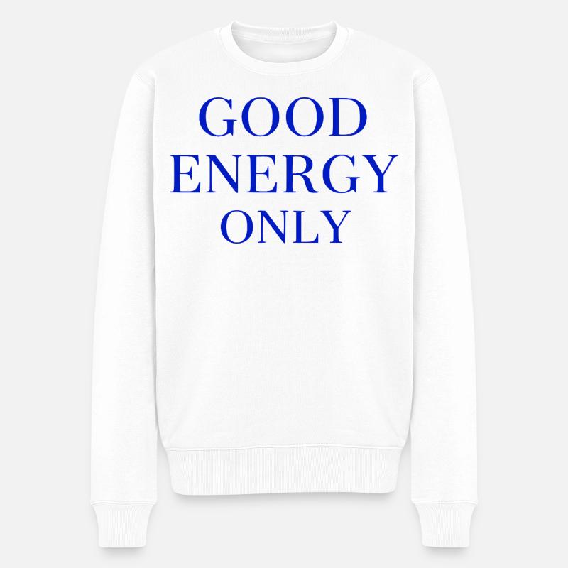 Gute Energie Nur - Männer Premium Bio Pullover - Weiß