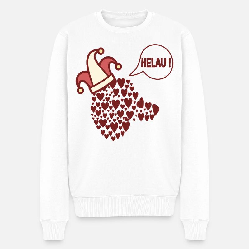 Carnaval de costumes de teckel Helau - Pull Premium bio Homme - blanc