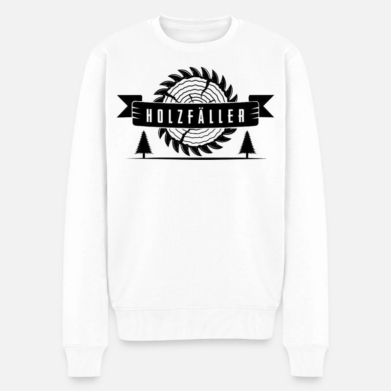 Holzfäller - Männer Premium Bio Pullover - Weiß