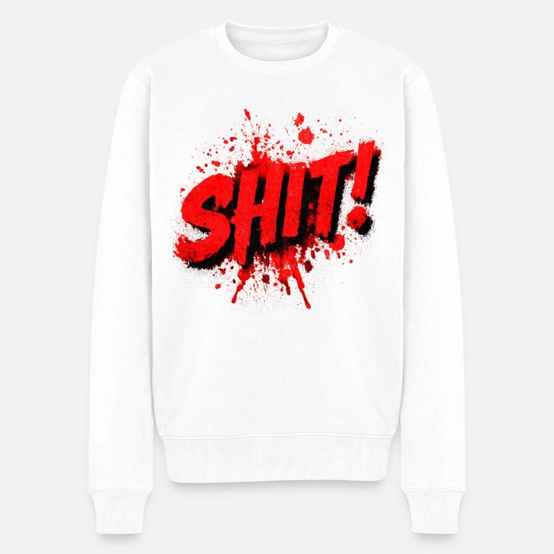 Shit Graffiti Splash - Männer Premium Bio Pullover - Weiß