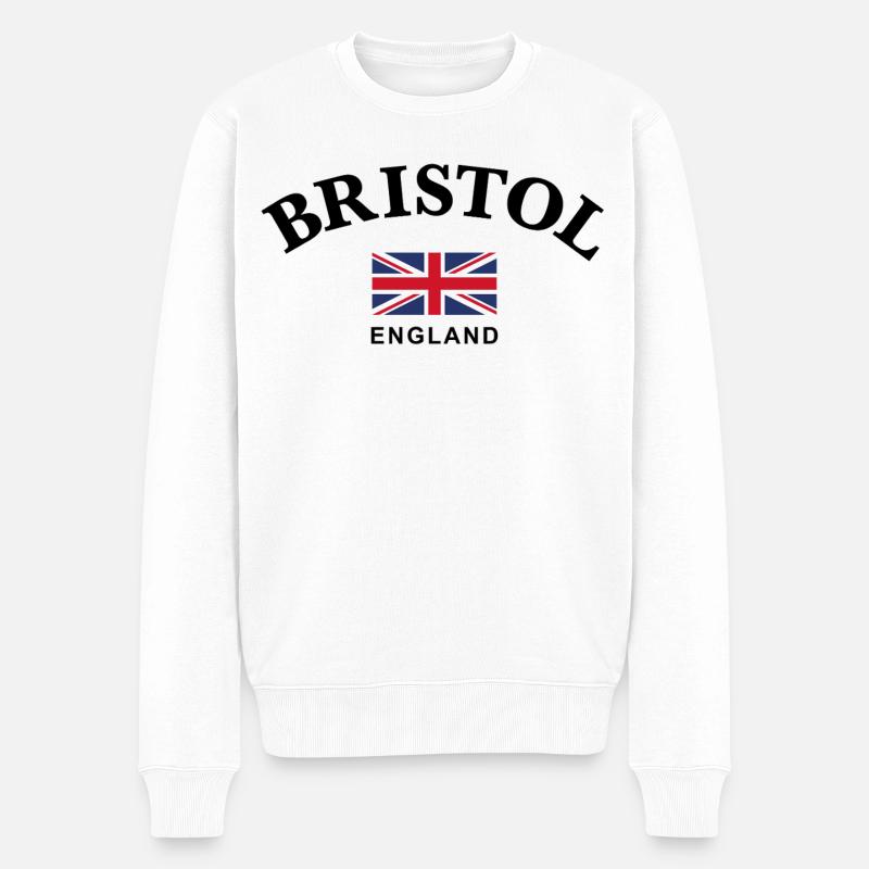 Bristol, Angleterre - Pull Premium bio Homme - blanc
