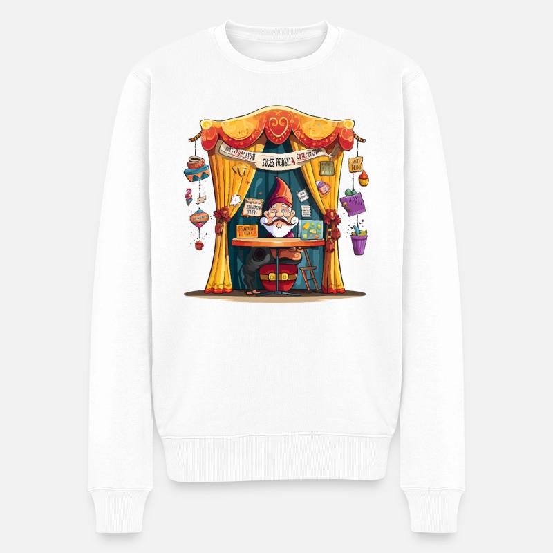 Marché des Nains : Stand de Magie - Pull Premium bio Homme - blanc