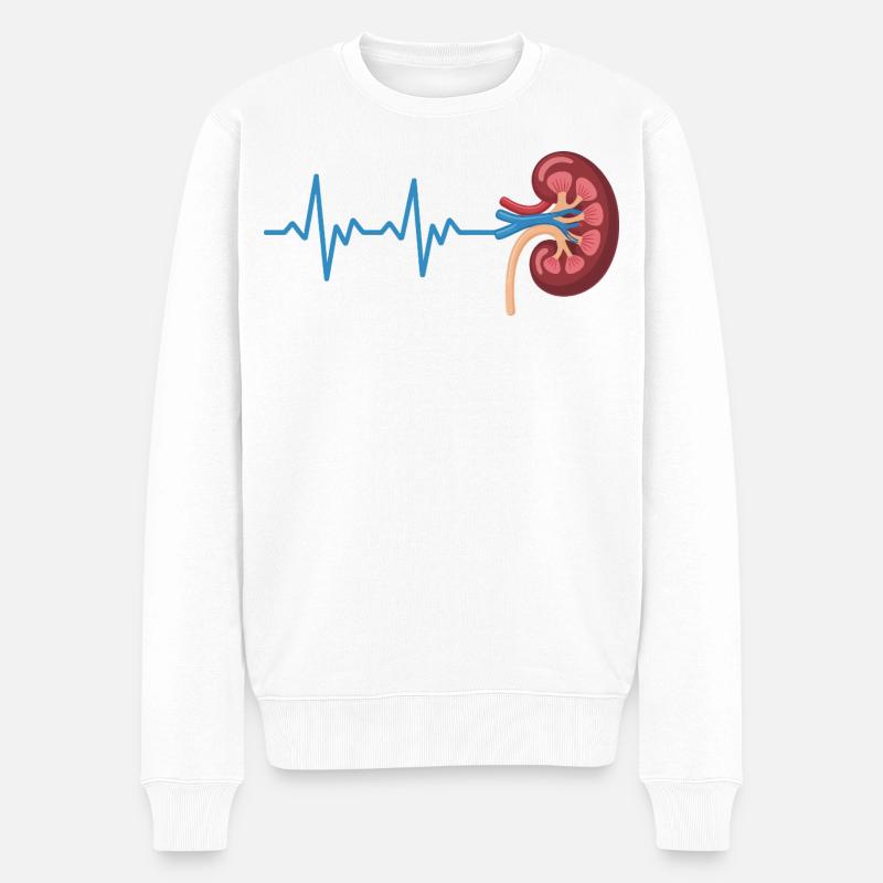 Graphe du rythme rénal - Pull Premium bio Homme - blanc
