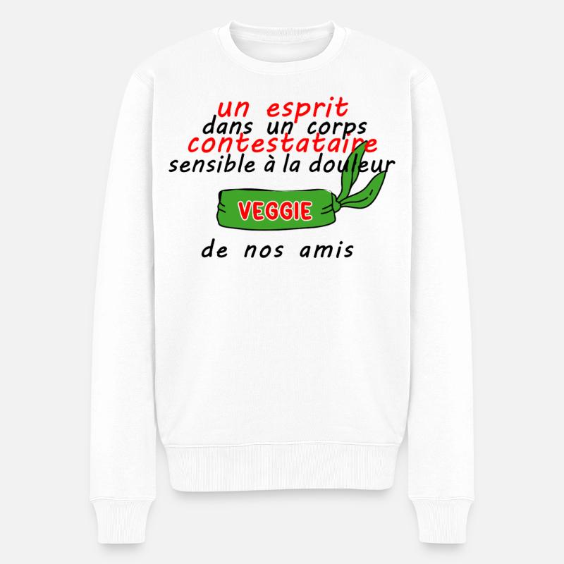 Des_esprits_contestataires_dans_des_corps_sensible - Pull Premium bio Homme - blanc