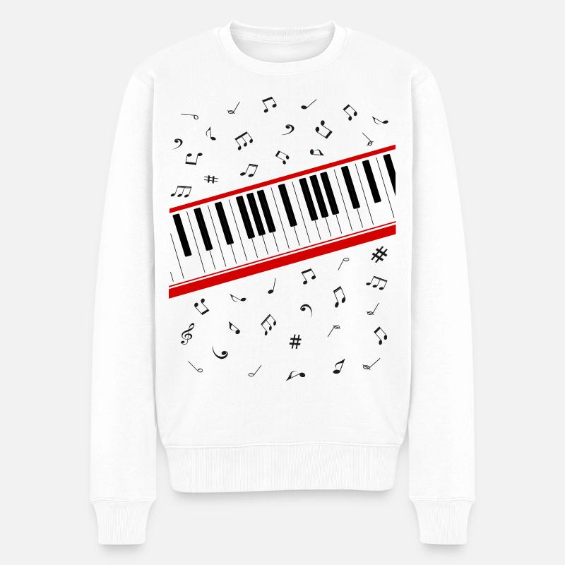 Beat It - Piano T-Shirt - Pull Premium bio Homme - blanc