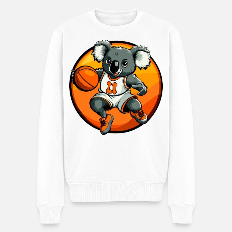 Basketteur Koala - Pull Premium bio Homme - blanc