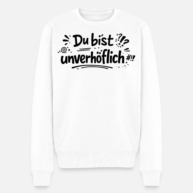 Unverhöflich - Männer Premium Bio Pullover - Weiß