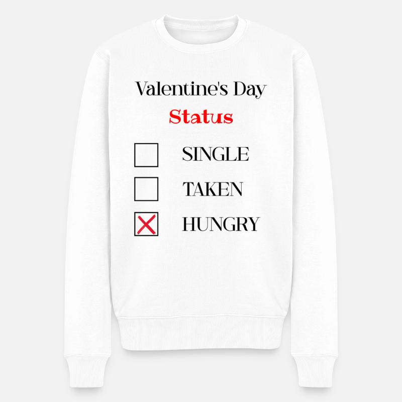Valentines Day Lustig - Männer Premium Bio Pullover - Weiß