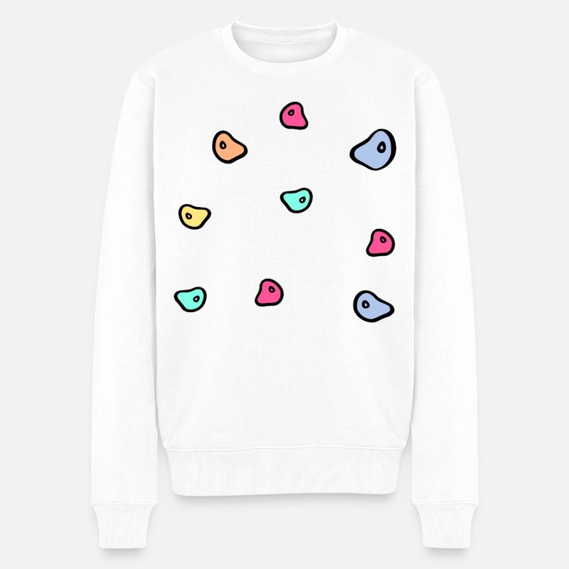 Mur d’escalade de bloc - Pull Premium bio Homme - blanc