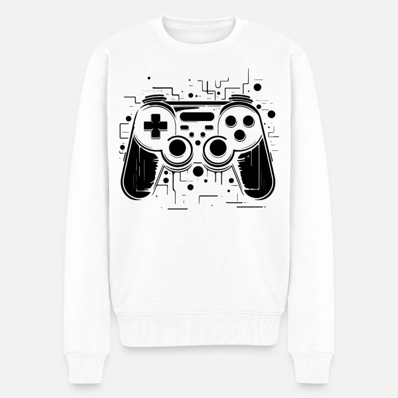 Manettes de jeu - Pull Premium bio Homme - blanc