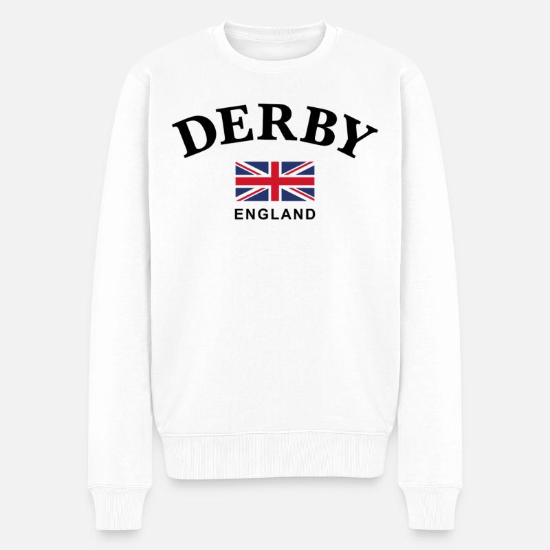 Derby, England - Männer Premium Bio Pullover - Weiß