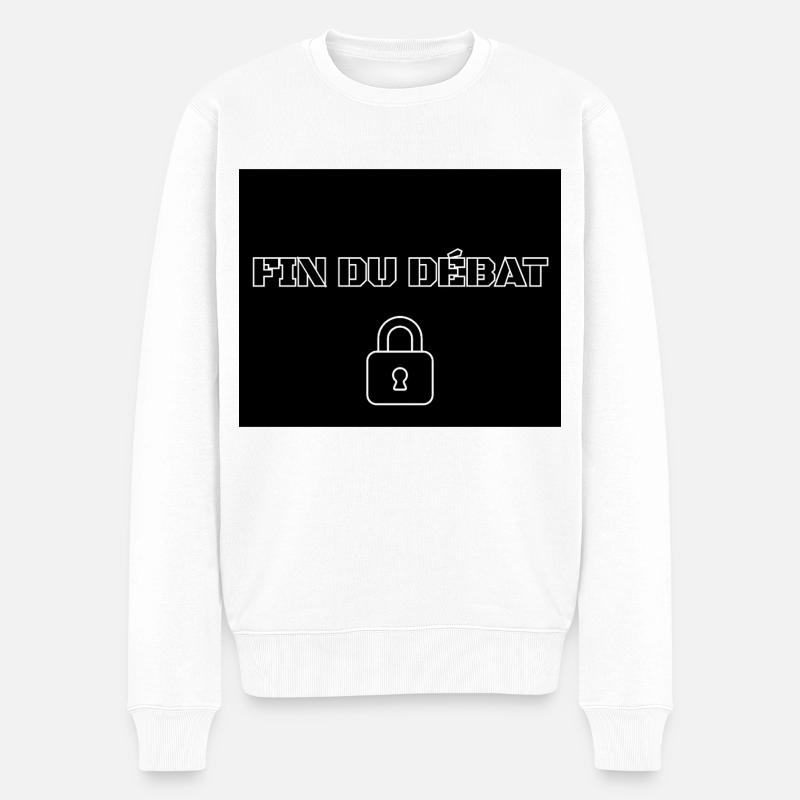 FIN DU DÉBAT - Pull Premium bio Homme - blanc