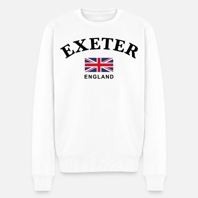 Exeter, Angleterre - Pull Premium bio Homme - blanc