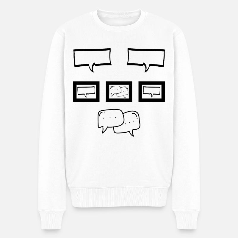 LE SILENCE - Männer Premium Bio Pullover - Weiß