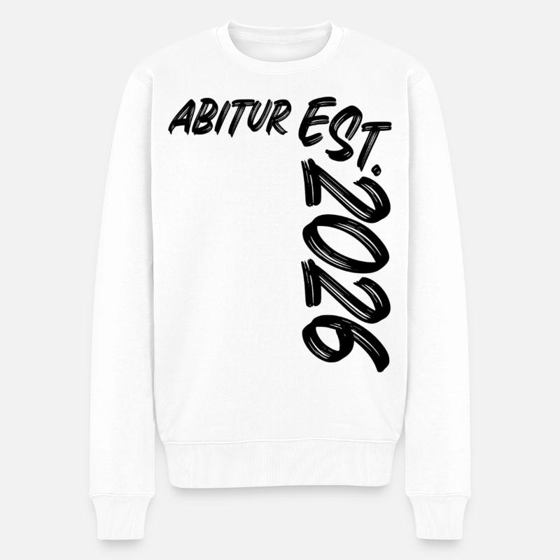 Abitur Est 2026 - Männer Premium Bio Pullover - Weiß