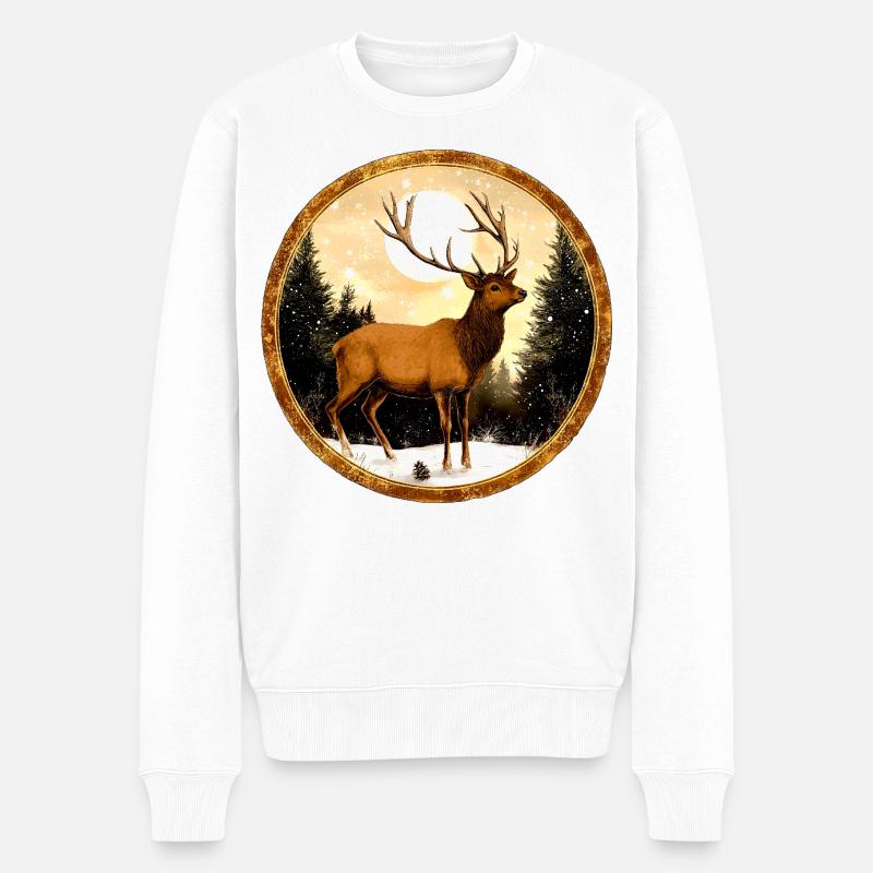 Style du cerf - Pull Premium bio Homme - blanc