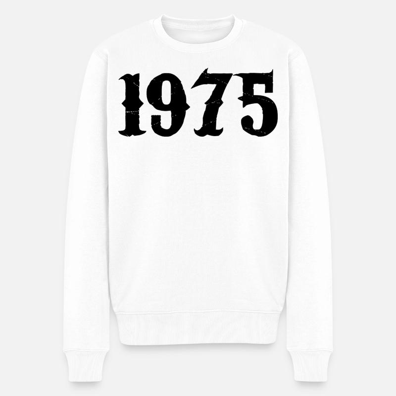 1975 - Männer Premium Bio Pullover - Weiß