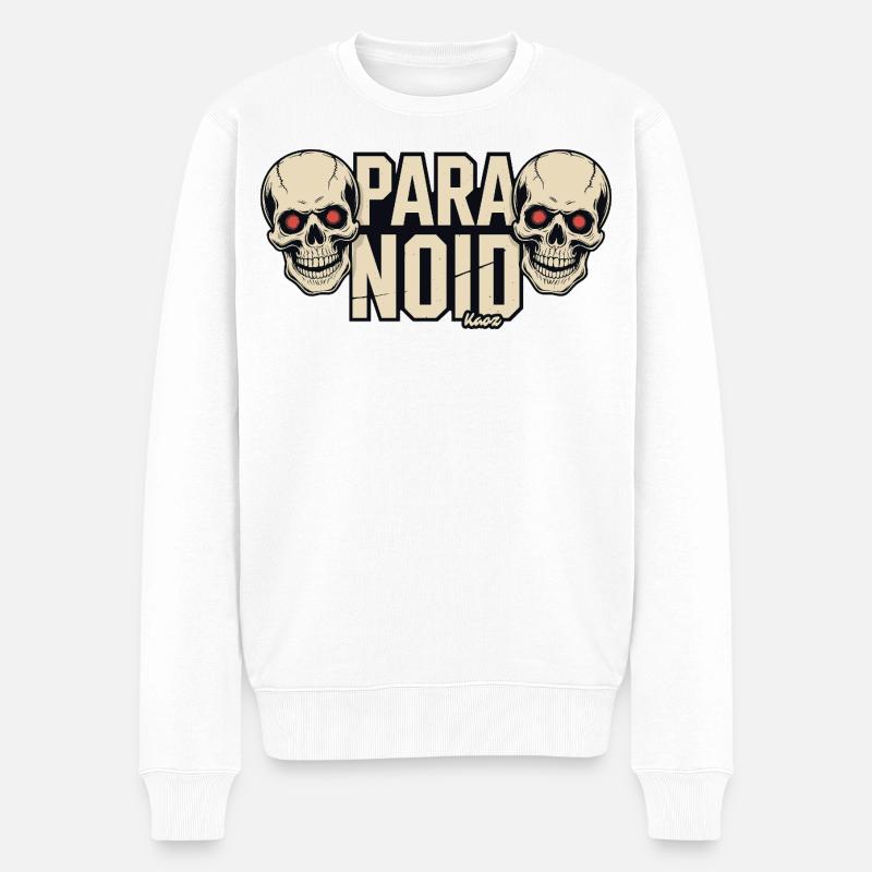 Duo Crâne Paranoïaque - Pull Premium bio Homme - blanc
