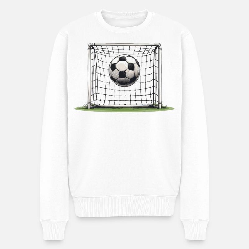 Lancer de but dans le but - Pull Premium bio Homme - blanc