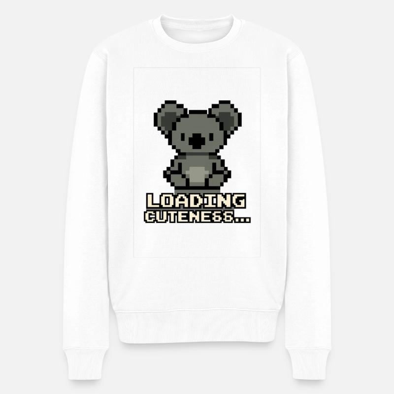 Chargement du Pixel Koala Mignonnerie - Pull Premium bio Homme - blanc