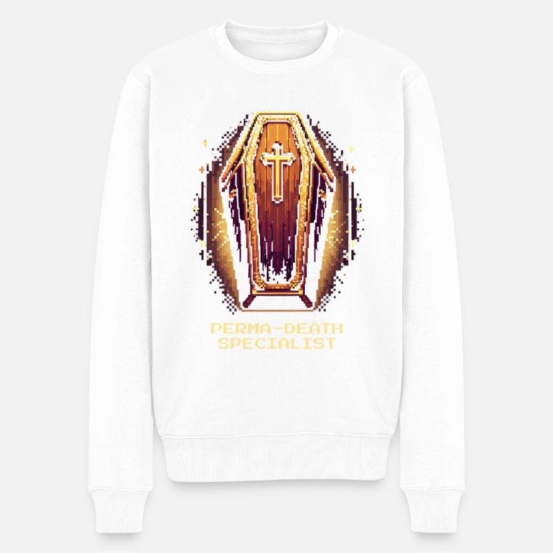 Perma-Death Pro | Sarcasme du croque-mort - Pull Premium bio Homme - blanc