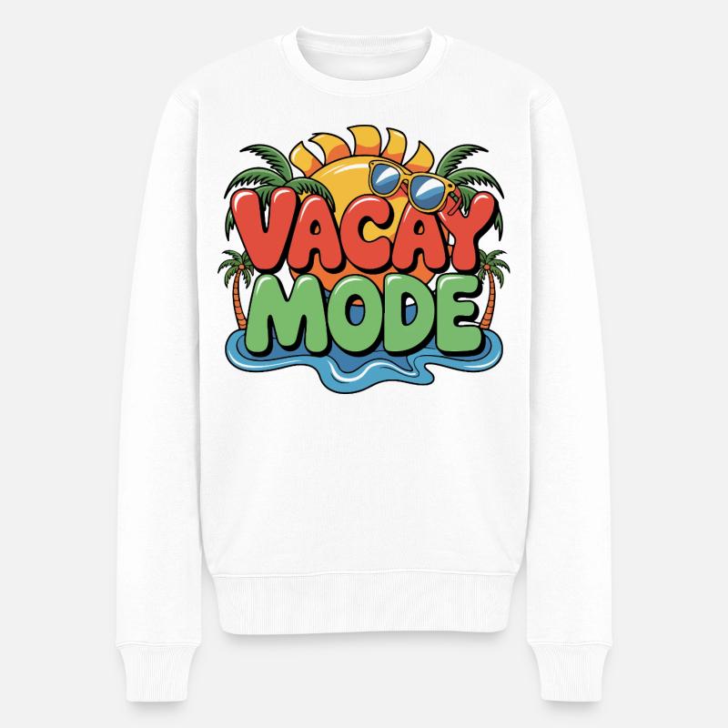 Mode Vacances - Pull Premium bio Homme - blanc