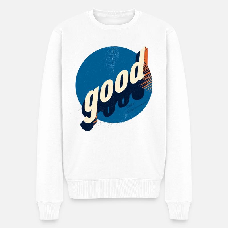 Good retro - Männer Premium Bio Pullover - Weiß